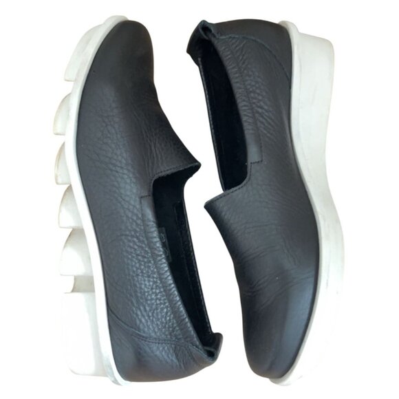 Arche Delamo black leather‎ loafers Size 40 EU  US 9 - Picture 1 of 9